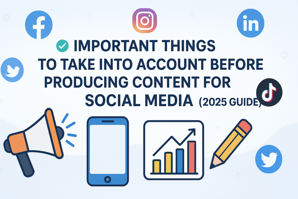 ✅ Important Things to Take Into Account Before Producing Content for Social Media (2025 Guide)